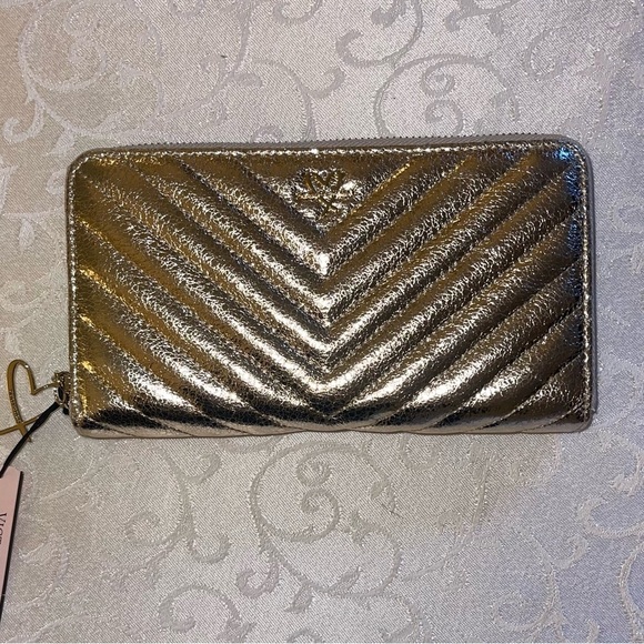 Victoria’s Secret Gold Metallic Accordion Wallet NWT - Picture 6 of 12